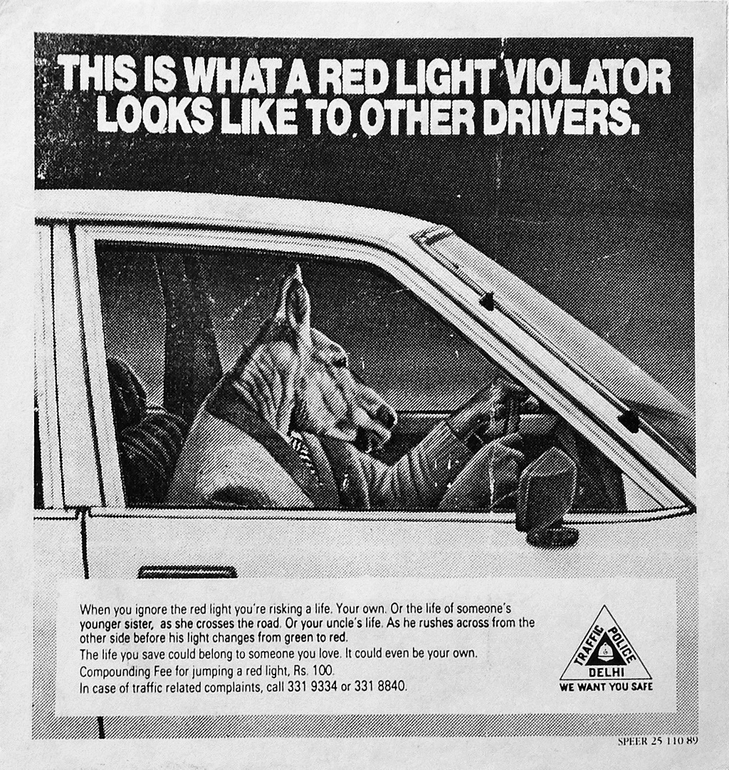 Delhi Traffic Police Ad Campaign by Speer Communications, in 1989