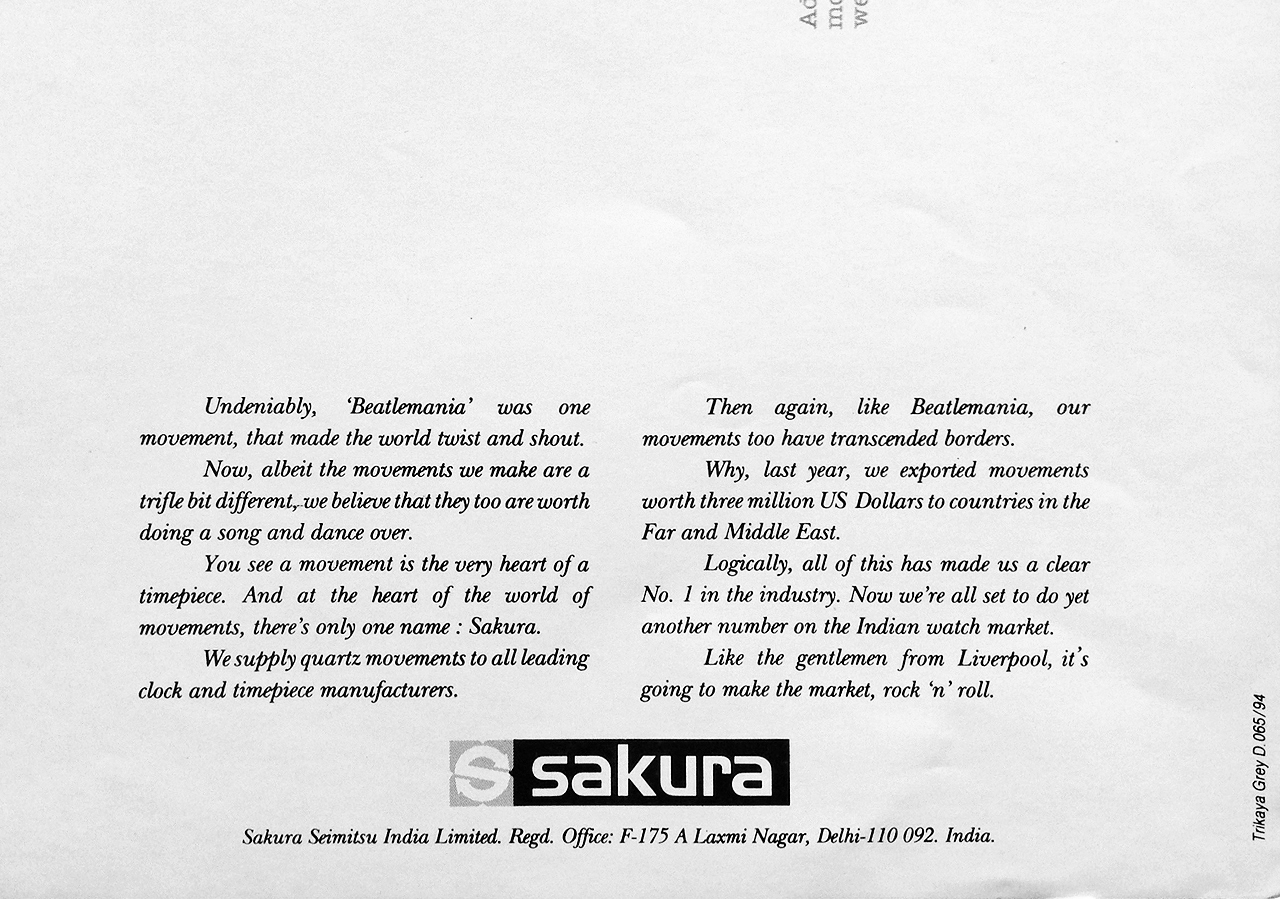 Sakura Watches Brand Campaign - Beatlemania