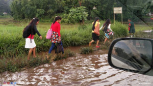Young girls off to school and college, in Meghalaya
