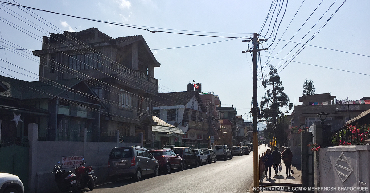 Clean streets and proper parking in Mawkhar in Shillong, Meghalaya