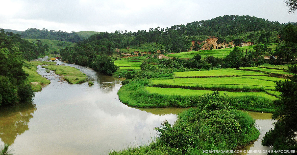 Green flows the river in Meghalaya