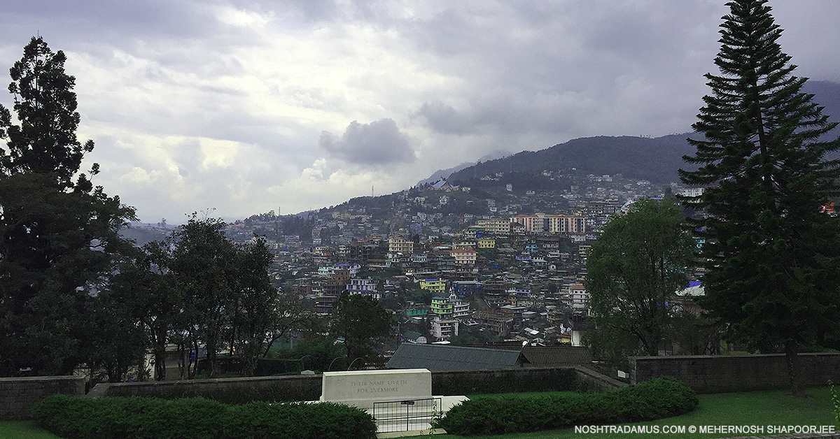 Kohima War Cemetary overlooking the city