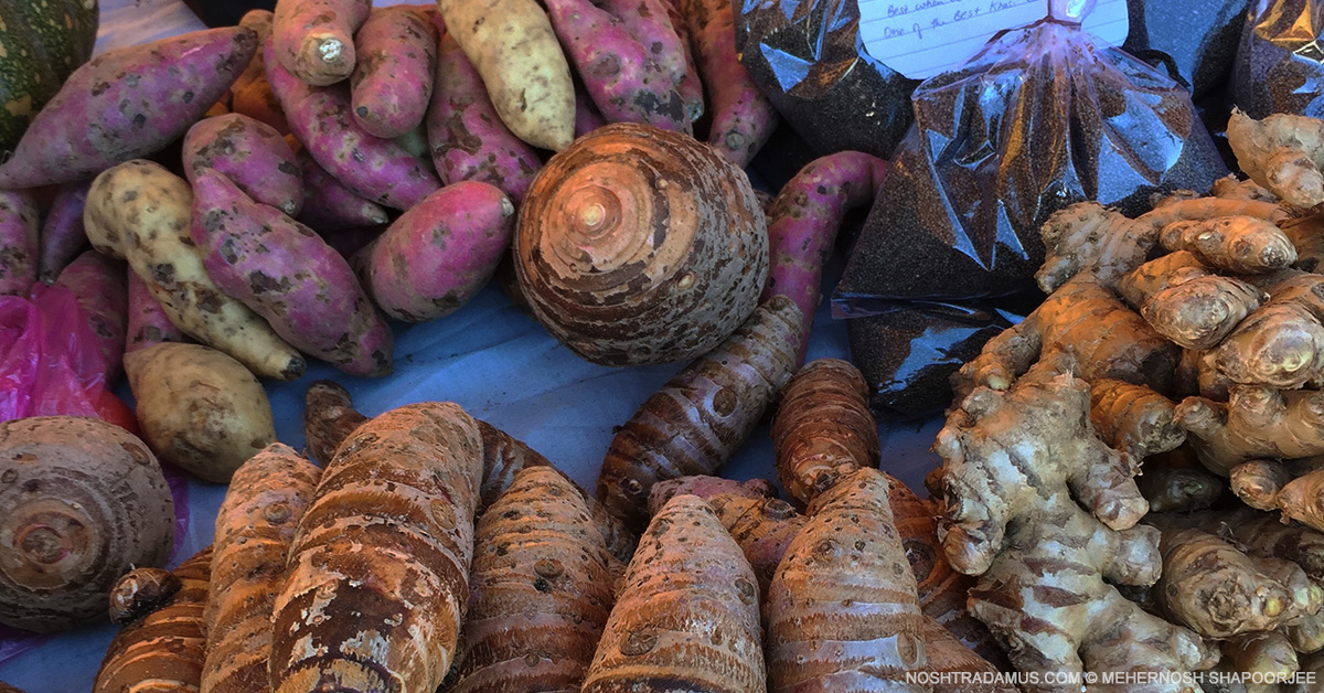 Local produce, at a farmers market in Shillong
