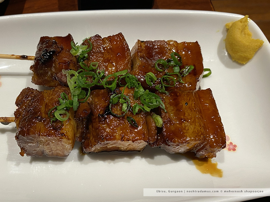 Grilled Pork Belly Teriyaki, at Ebisu - A Japanese Fine Dining Restaurant, in Gurgaon